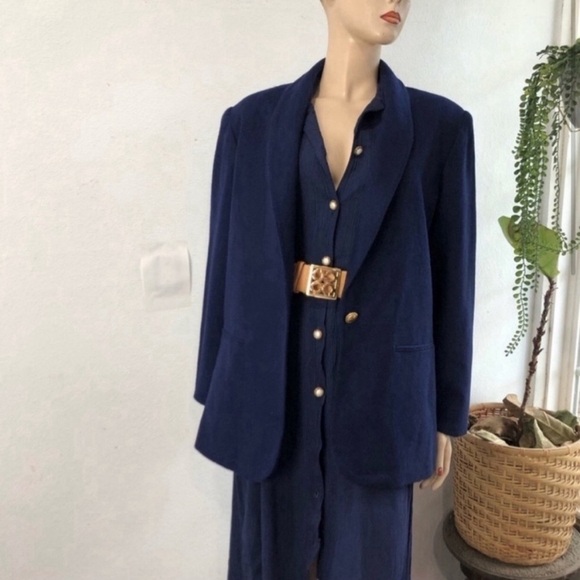 Fundamental things 100% pure new wool dark blue size:14 - Picture 3 of 15